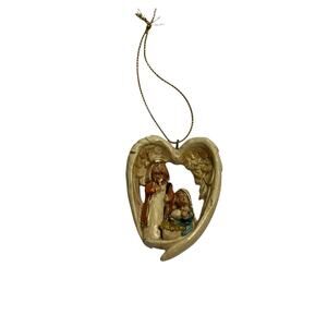 Holy Family Christmas Ornament Mary Joseph and Baby Jesus Nativity Scene
